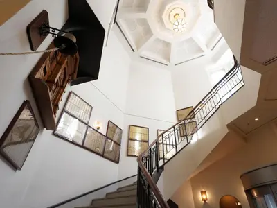 an overhead view of stairs in a building at Hotel Monterey Ginza in Tokyo
