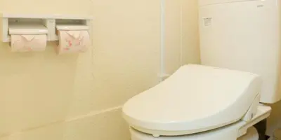 a bathroom with a white toilet in a room at Akasakano-sato(Premium) in Tokyo