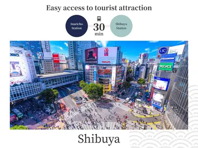 an overhead view of a busy city street with buildings at MIMARU Tokyo Ueno Inaricho in Tokyo