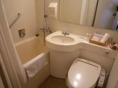 a bathroom with a sink and a toilet and a tub at Tokyo Grand Hotel in Tokyo