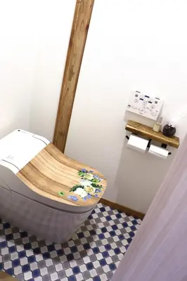 a bathroom with a toilet in a room at Kingyosou in Tokyo