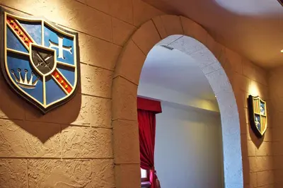 an archway with a crest on a wall at Tokyo Bay Maihama Hotel First Resort in Urayasu