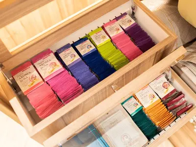 a drawer filled with different colored ties at Super Hotel Tokyo Shiba in Tokyo
