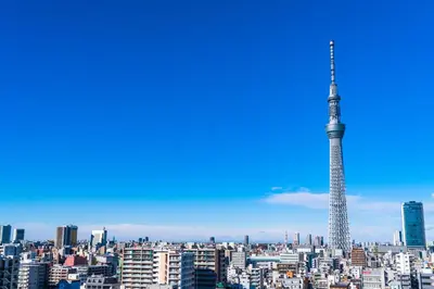 a view of the eiffel tower in paris at Tabist Urban Stays Asakusa in Tokyo