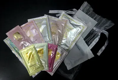 a bunch of packaged food in plastic bags at Akasaka Granbell Hotel in Tokyo