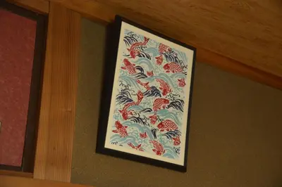 a picture of a framed painting at Yahiro Skytree House in Tokyo