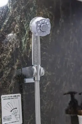 a shower in a bathroom with a shower at HOTEL SUI KANDA by ABEST in Tokyo