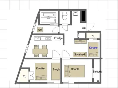 a floor plan of a house with at H-Nishikamata ColorBee House in Tokyo