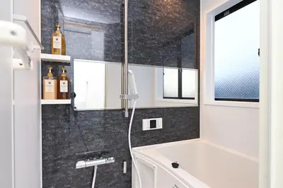 a bathroom with a shower and a sink at Evergreen hotel ichigaya luxe in Tokyo