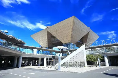 a building with a staircase in a parking lot at ANA Holiday Inn Tokyo Bay by IHG in Tokyo