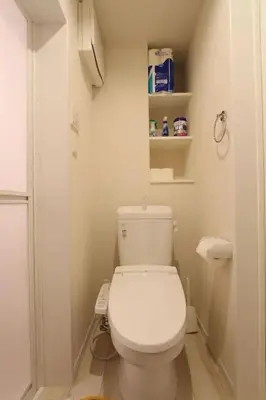 a bathroom with a white toilet in a room at Shibuya Stay Tokyo A102 in Tokyo