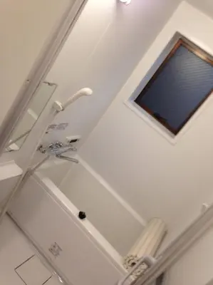 a bathroom with a shower with a window and a toilet at Ikebukuro Yamase Building #GR1 in Tokyo