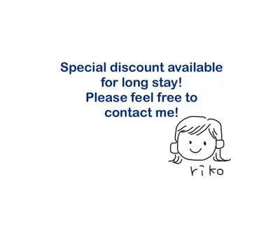a line drawing of a girl with a spell discount available for long stay at Shibuya apartment SHINSEN in Tokyo