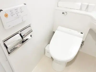a bathroom with a white toilet in a room at APA Hotel Ueno Inaricho Ekikita in Tokyo