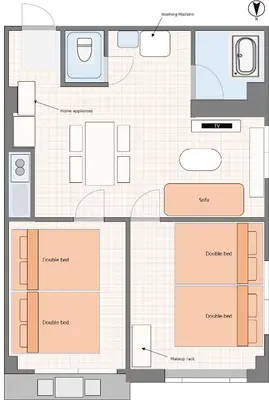 a floor plan of a house at V.Close to Shinjuku Kabukicho/Korean Town/FrWIFI A in Tokyo