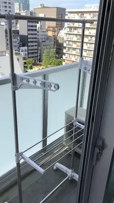a balcony with a view of a city at \u30ea\u30d6\u30b7\u30c6\u30a3\u9326\u7cf8\u753a\u53c2\u756a\u9928\u4e0a\u5c64\u968e\u30b9\u30ab\u30a4\u30c4\u30ea\u30fc\u306e\u773a\u671b, Akihabara 6mins,Tokyo 8 mins, Direct to Narita Airport \u6210\u7530\u7a7a\u6e2f\u76f4\u9054 in Tokyo