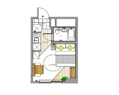 a floor plan of a house at Dwell Urban 6D in Tokyo