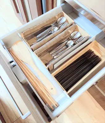 a drawer filled with utensils in a kitchen at Central Field 5-6F in Tokyo