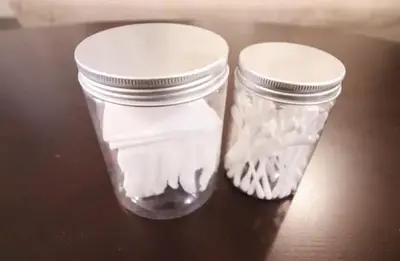 two mason jars sitting on top of a table at Central Field 4F in Tokyo