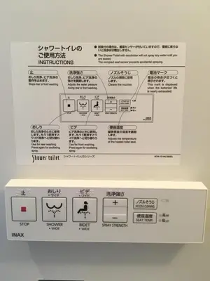 a diagram of the instructions on a machine at Okachimachi Urban Hotel in Tokyo