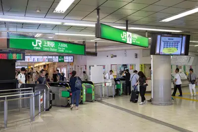 a group of people waiting for their luggage at an airport at Grids Tokyo Ueno Hotel&Hostel in Tokyo
