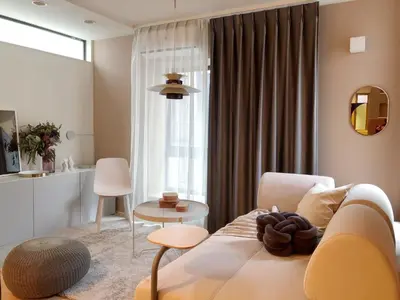 a living room with a couch and a window at P O IN T - 3BR Villa - Ikebukuro in Tokyo