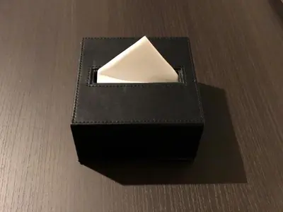 a black box with a white paper in it at Ai Hotel Keikyu Kamata in Tokyo