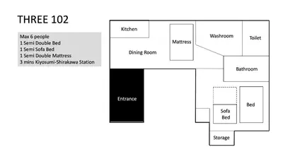 a block diagram of a classroom with at Three Tokyo 102 in Tokyo