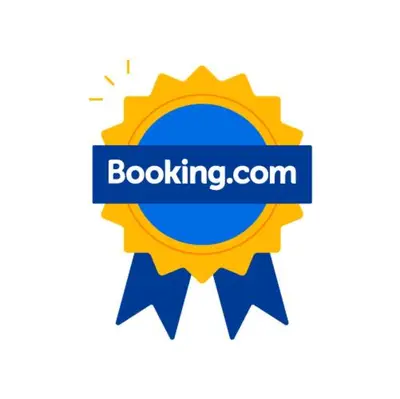 a yellow and blue badge with a blue ribbon at Far East Village Hotel Tokyo Ariake in Tokyo