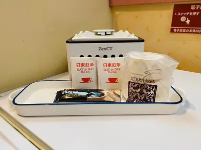 a container of food sitting on top of a counter at Tabist Hotel Florida Ikebukuro in Tokyo