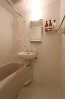 a bathroom with a sink and a bath tub at Building A101 / Vacation STAY 1276 in Tokyo
