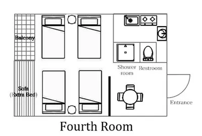 a floor plan of a fourth room of a house at Tokyo Sakurako Hatchobori in Tokyo