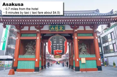 a building with a large sign on the front of it at hotel MONday Asakusa in Tokyo
