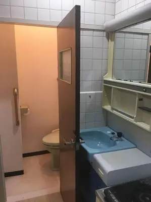 a bathroom with a sink and a toilet at G&R House 102 in Tokyo