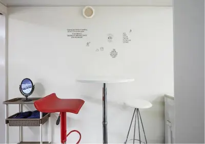 a room with a table and two stools at 2BR 4beds Shibuya Shinjuku Harajuku 10min wifi in Tokyo