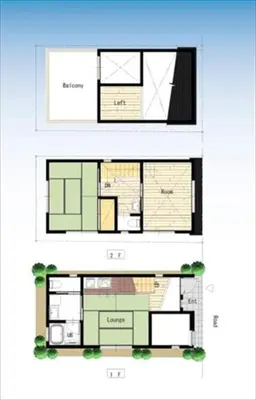 a floor plan of a house at YADOYA Sennokawa in Tokyo