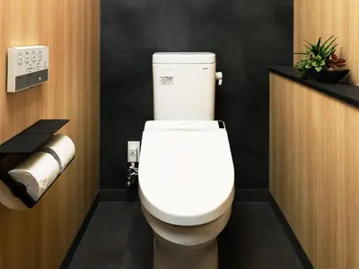 a bathroom with a white toilet in a room at MIMARU Tokyo Shinjuku West in Tokyo