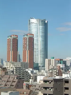 a group of tall buildings in a city at Olympic Inn Azabu in Tokyo