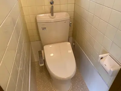 a bathroom with a toilet with a roll of toilet paper at HOTEL Japonica in Tokyo