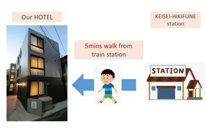 a boy is standing in front of a house at CORDEA\u516b\u5e83 in Tokyo