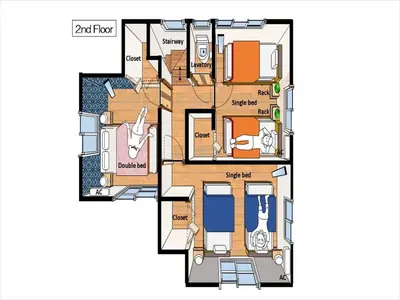 a floor plan of a house at Katsushika Takasago House in Tokyo