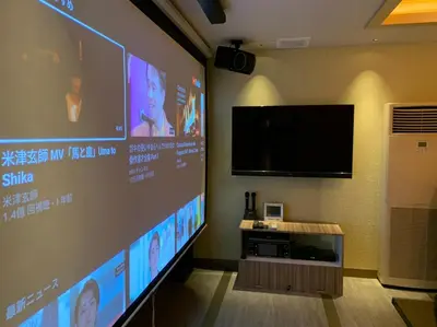 a flat screen tv on a wall in a room at HOTEL Lotus Shibuya (Adult Only) in Tokyo