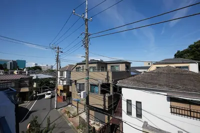 an overhead view of a city street with houses at Akabane TK Building 302 in Tokyo