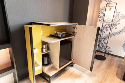 a small cabinet with a sink in a room at Tokyo Bay Shiomi Prince Hotel in Tokyo