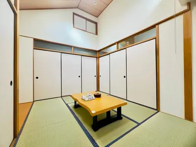 a locker room with a table and lockers at Hao Bros. Home \u548c(WA) in Tokyo