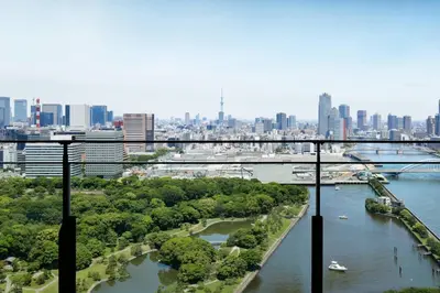 a view of a river with a city in the background at mesm Tokyo, Autograph Collection in Tokyo