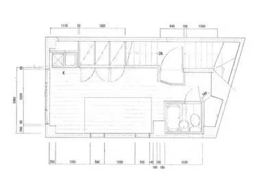 a floor plan of a room with a desk at Hotel Shibuya Shoto in Tokyo