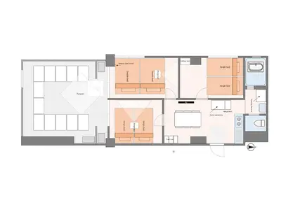 a house with a viewfloor plan at V.Close to Shinjuku Kabukicho/Korean Town/FrWIFI D in Tokyo