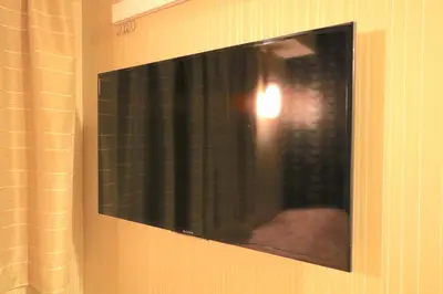 a flat screen tv hanging on a wall at Tokyo Tourist Inn in Tokyo