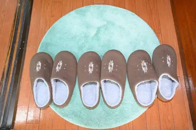a group of five fingers on a green rug at Cozy house \u845b\u98fe in Tokyo